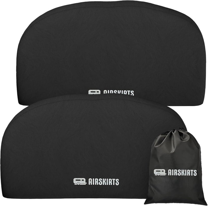 AirSkirts Dual-Axle RV Tire Covers for Trailers, RVs, Campers, Waterproof and UV Resistant, Thick 600D Oxford Polyester Material, Durable Protection, Fits 27"-30" Tires, RV Tire Covers Set of 2 - Image 1